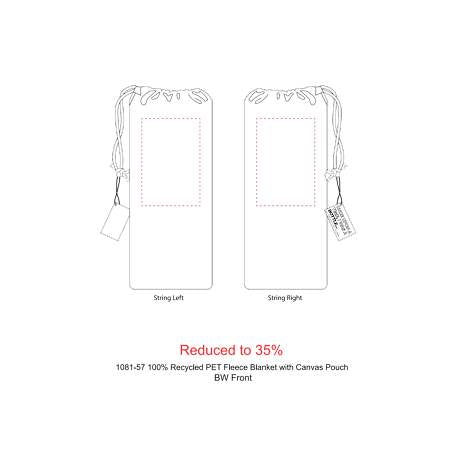 100% Recycled PET Fleece Blanket with RPET Pouch